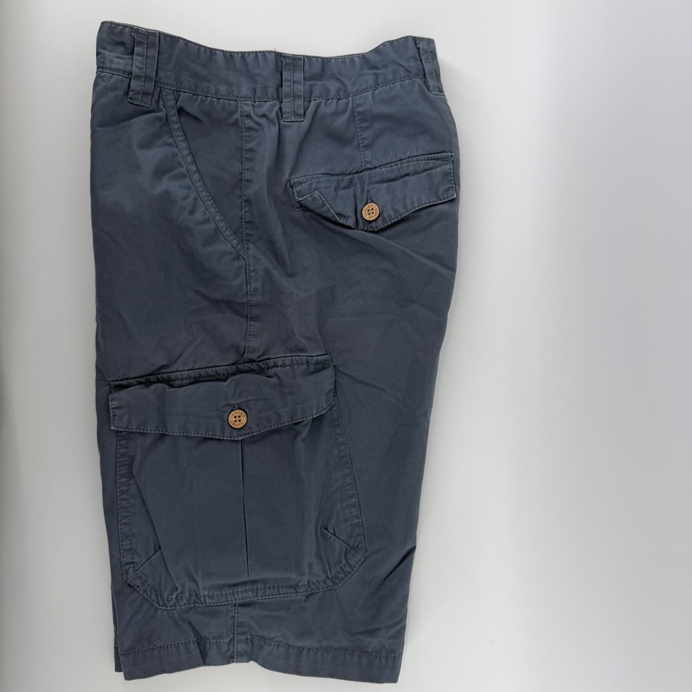 Lucky Brand Boys Size 14 Cargo Short Slate Blue Gray Cotton Utility Pockets 1460